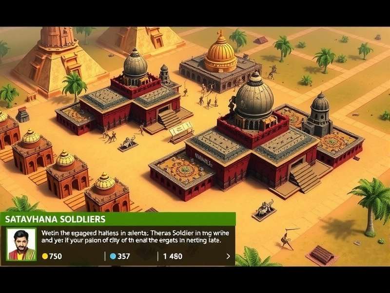 Satavahana Soldiers city building interface